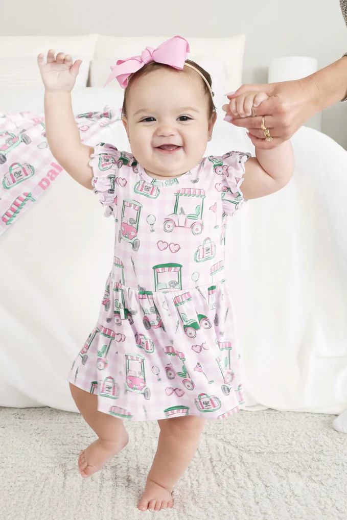 Sleeveless Twirl Bodysuit | Birdie Babes Pink | Caden Lane