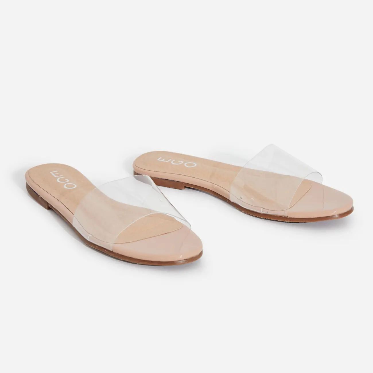 Kerrie Clear Perspex Sandal In Nude Patent | EGO Shoes (US & Canada)