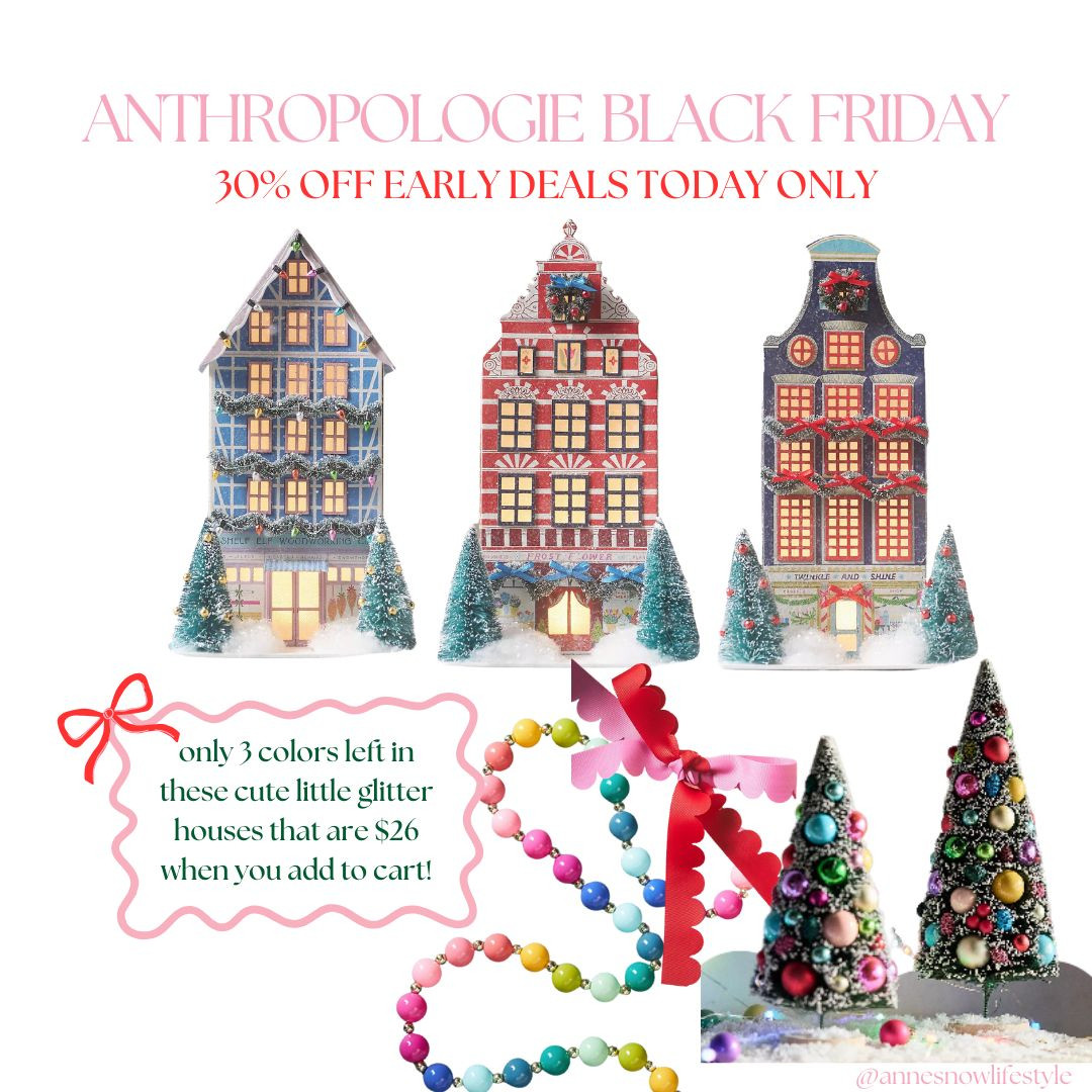 anthro early black friday access! grab these little glitter houses that are selling out quick and under $27  

 #LTKCyberWeek #LTKGiftGuide #LTKHoliday