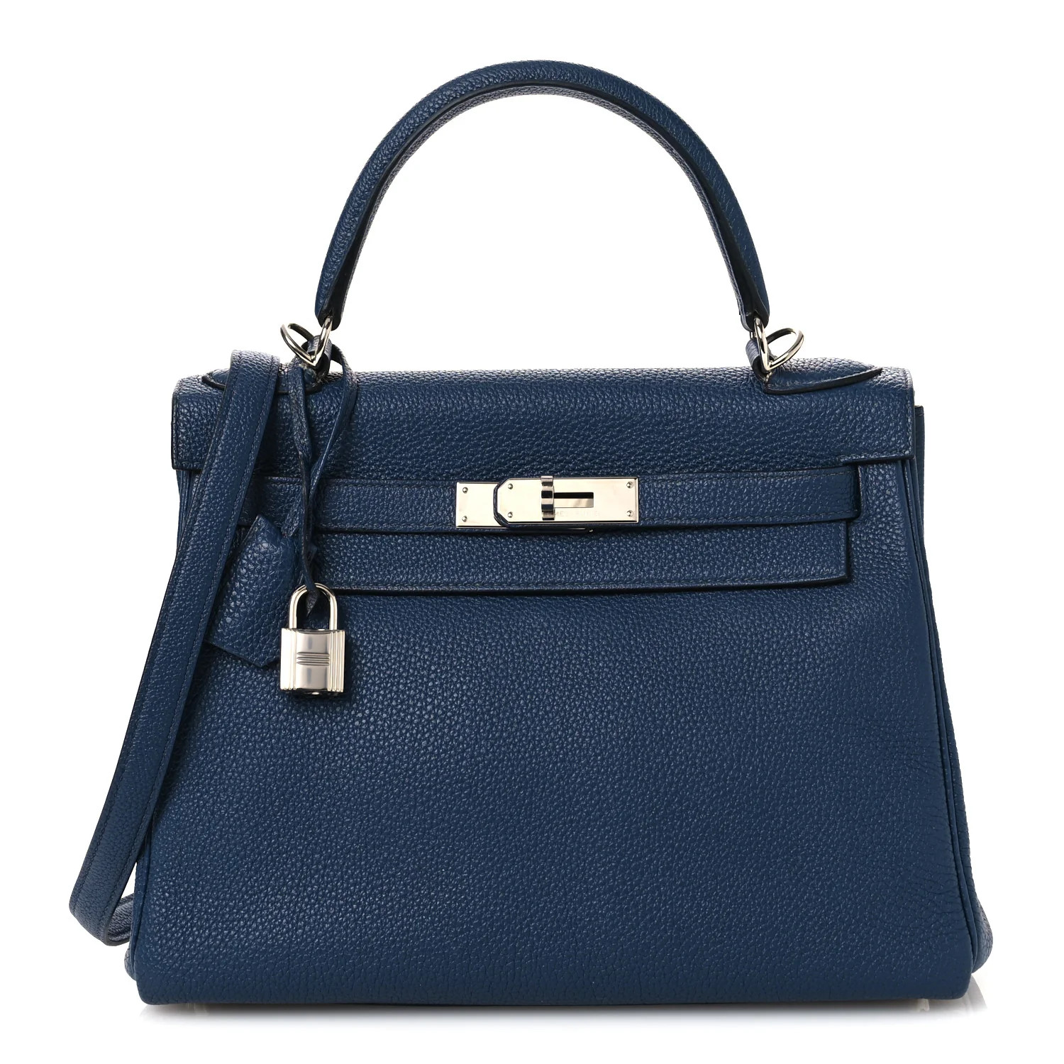 Togo Kelly Retourne 28 Bleu De Prusse | FASHIONPHILE (US)