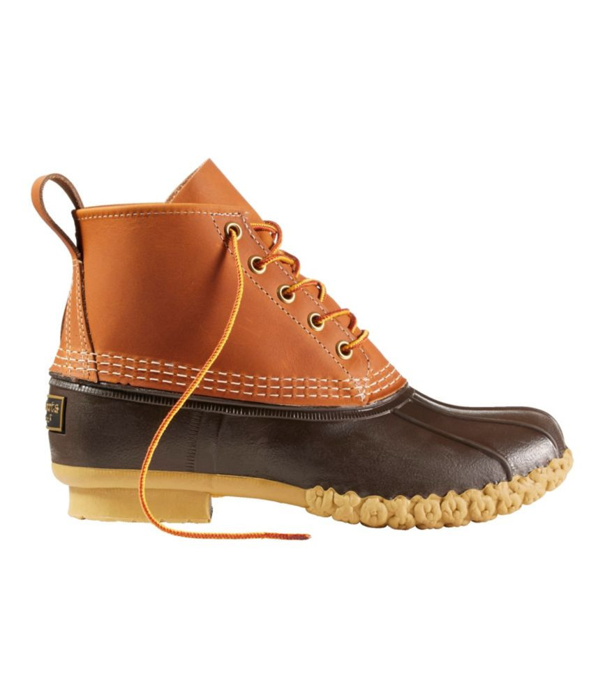 Women's Bean Duck Boots, 6" Tan/Bean Boot Brown/Gum 9.5(D), Leather/Rubber L.L.Bean | L.L. Bean