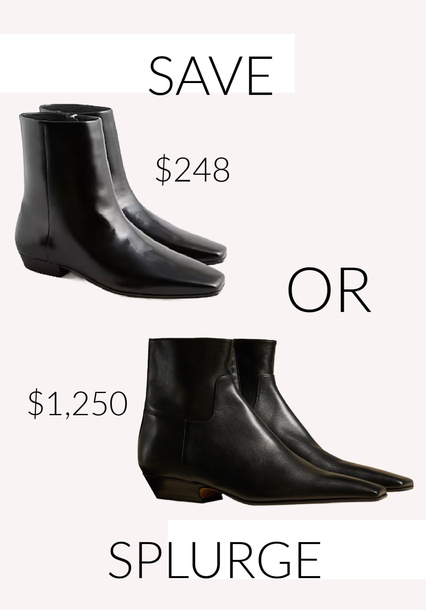 I found a dupe for my Khaite Marta Square Toe Boots! Save with these almost identical ones from J. crew!! 

#LTKSeasonal #LTKshoecrush #LTKstyletip