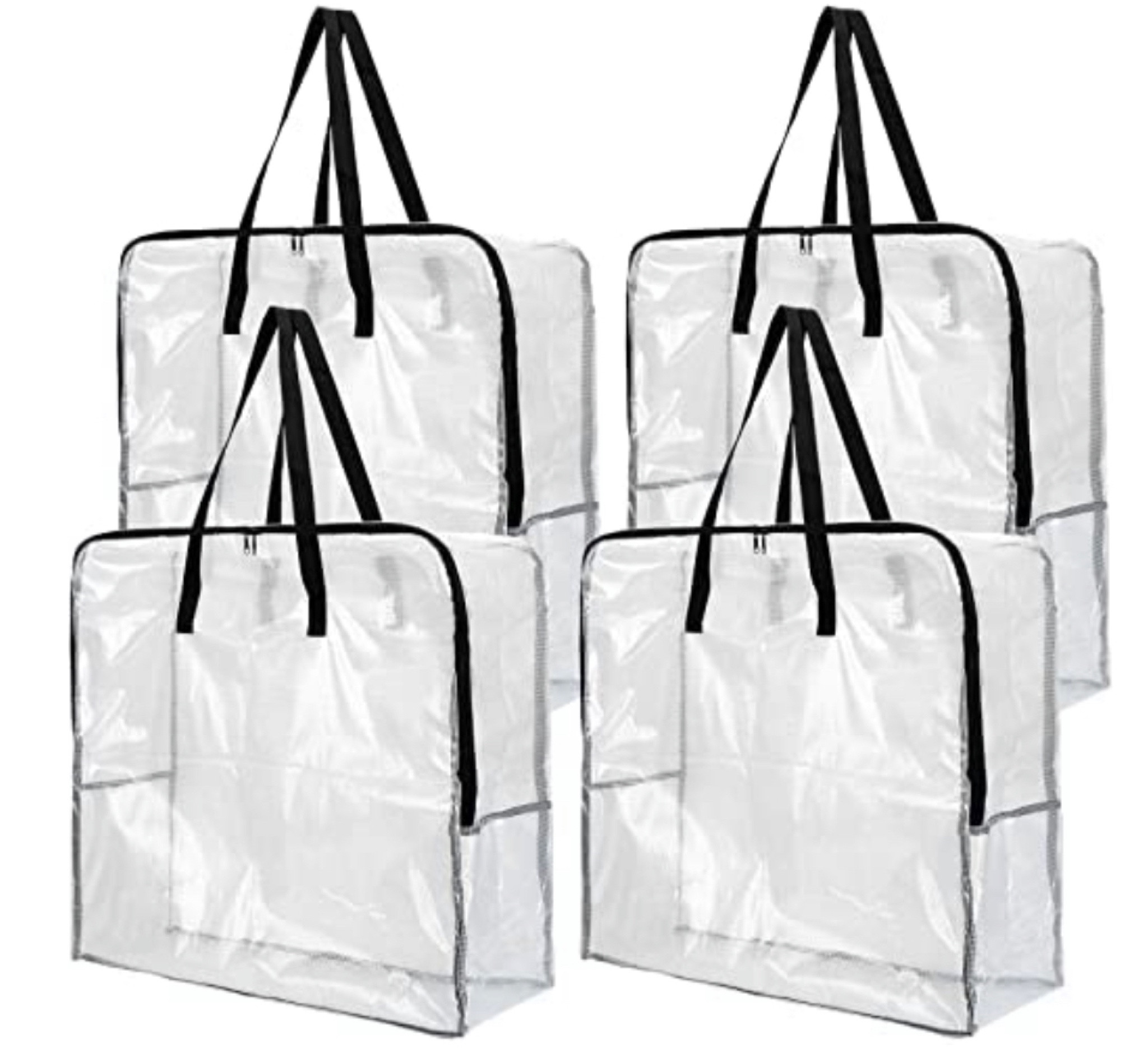  Fasmov 4 Pack Clear Clothes Storage Bag Organizer with