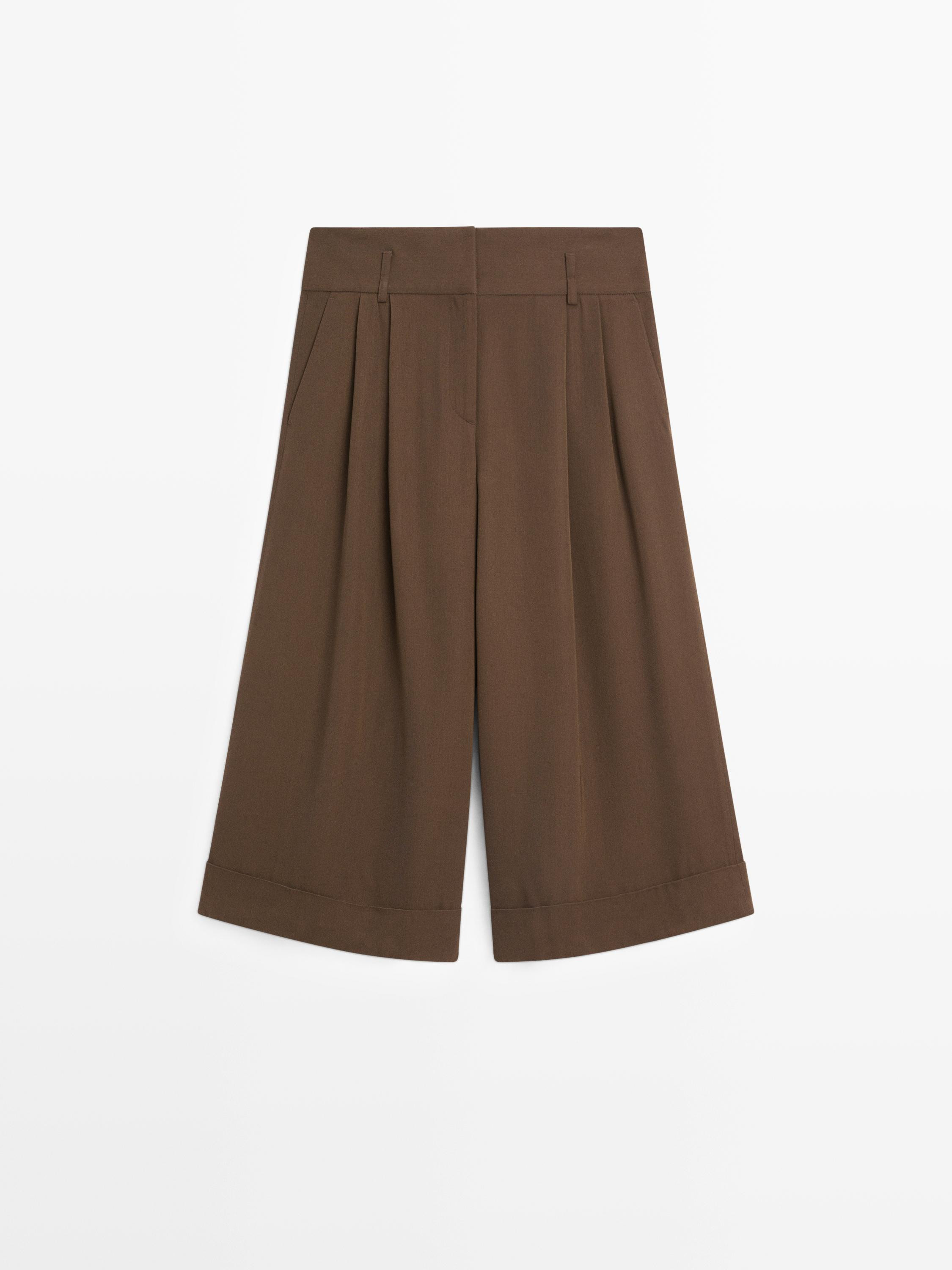 Long Bermuda shorts with turn-up hems | Massimo Dutti UK