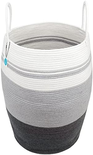 Casaphoria Laundry Hamper Woven Rope Large Clothes Hamper 25.6" Height Tall Laundry Basket with Exte | Amazon (US)