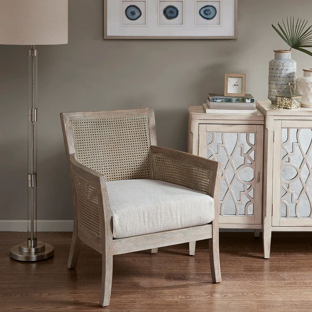 Diedra Accent Chair In Cream/Reclaimed Natural MP100-0386 | 1stopbedrooms
