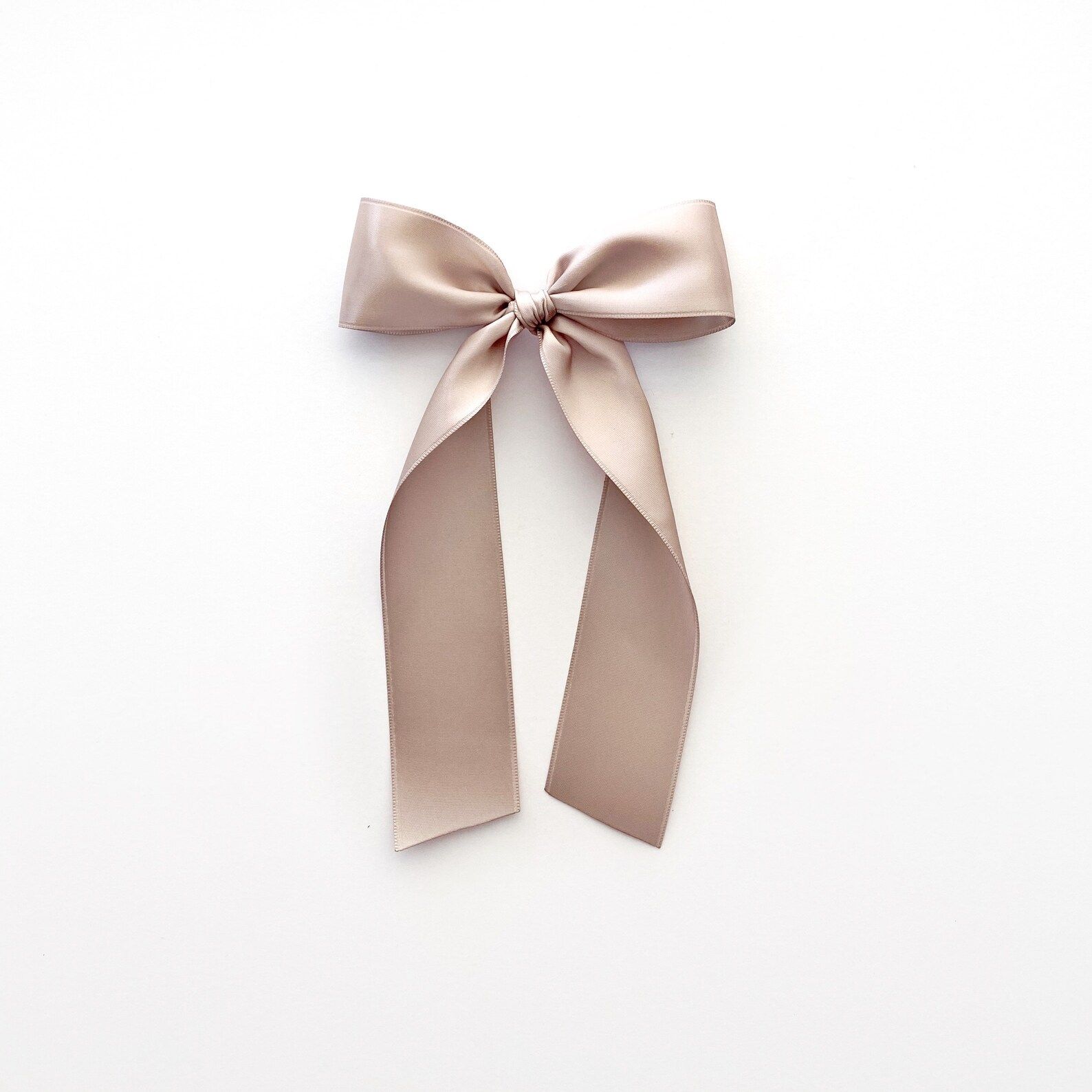 Luxe Satin Bow // Taupe | Etsy (US)