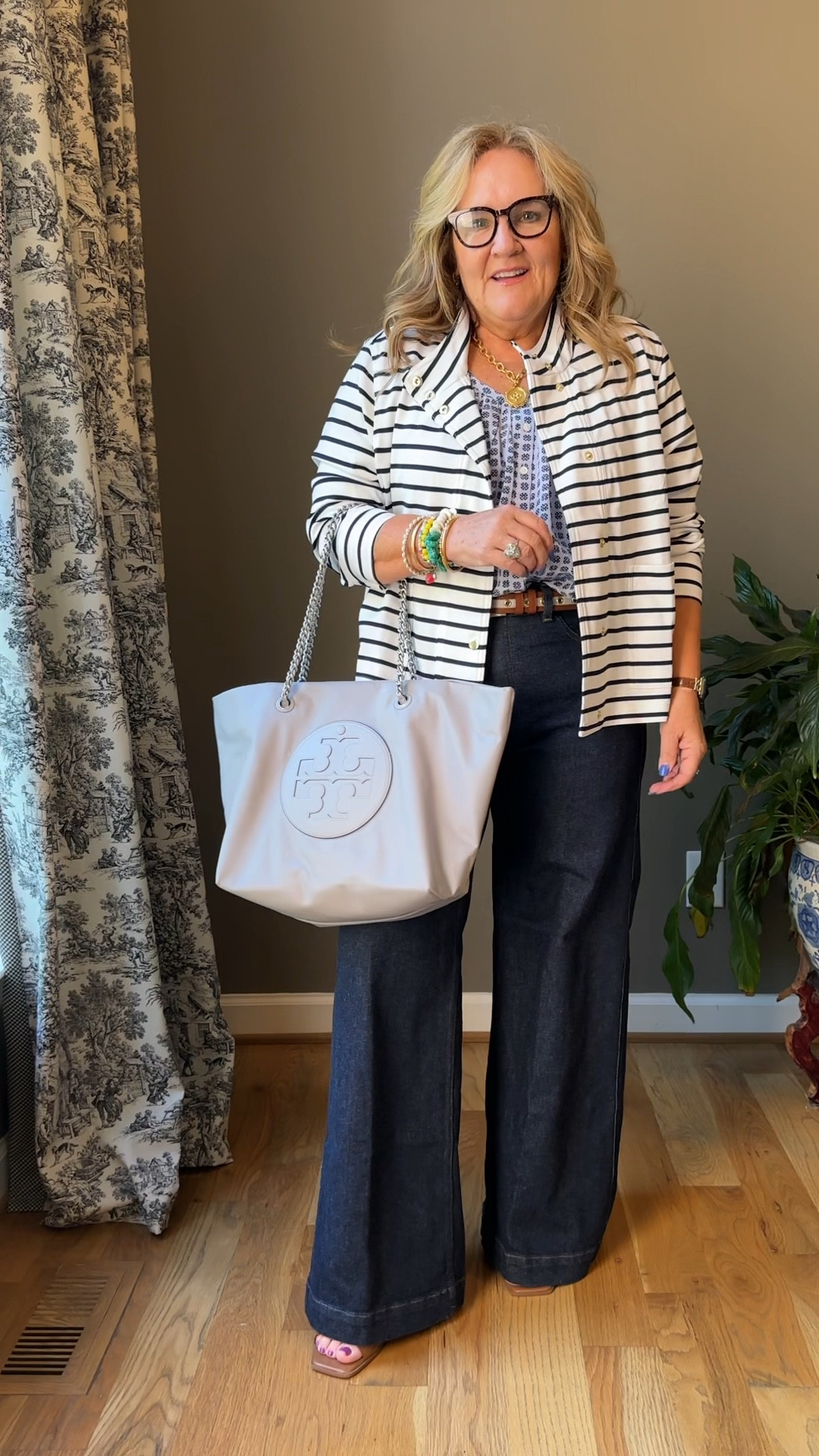 Modern business casual casual office look. 
Jeans size XL PETITE code NANETTEXSPANX 
TOP size large it’s on sale
Jacket is soft knit but love the ease of this look. Size XL
A good tote bag is a must heading to the office. I love the chain strap and nylon tote. I think the silver grey is very professional. 
These cognac black heel sandals are professional and comfortable for a day at the office. 

Check out the couple Julie Vos necklaces I’m linking part of their sample sale. Don’t miss it! 

Office outfit work outfit spanx jeans kohls madewell 

#LTKWorkwear #LTKOver40 #LTKMidsize