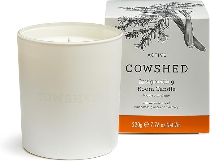 Cowshed Active Scented Candle 220g | Lemongrass & Ginger Aromatherapy Candle | Natural Soy Wax Ca... | Amazon (UK)