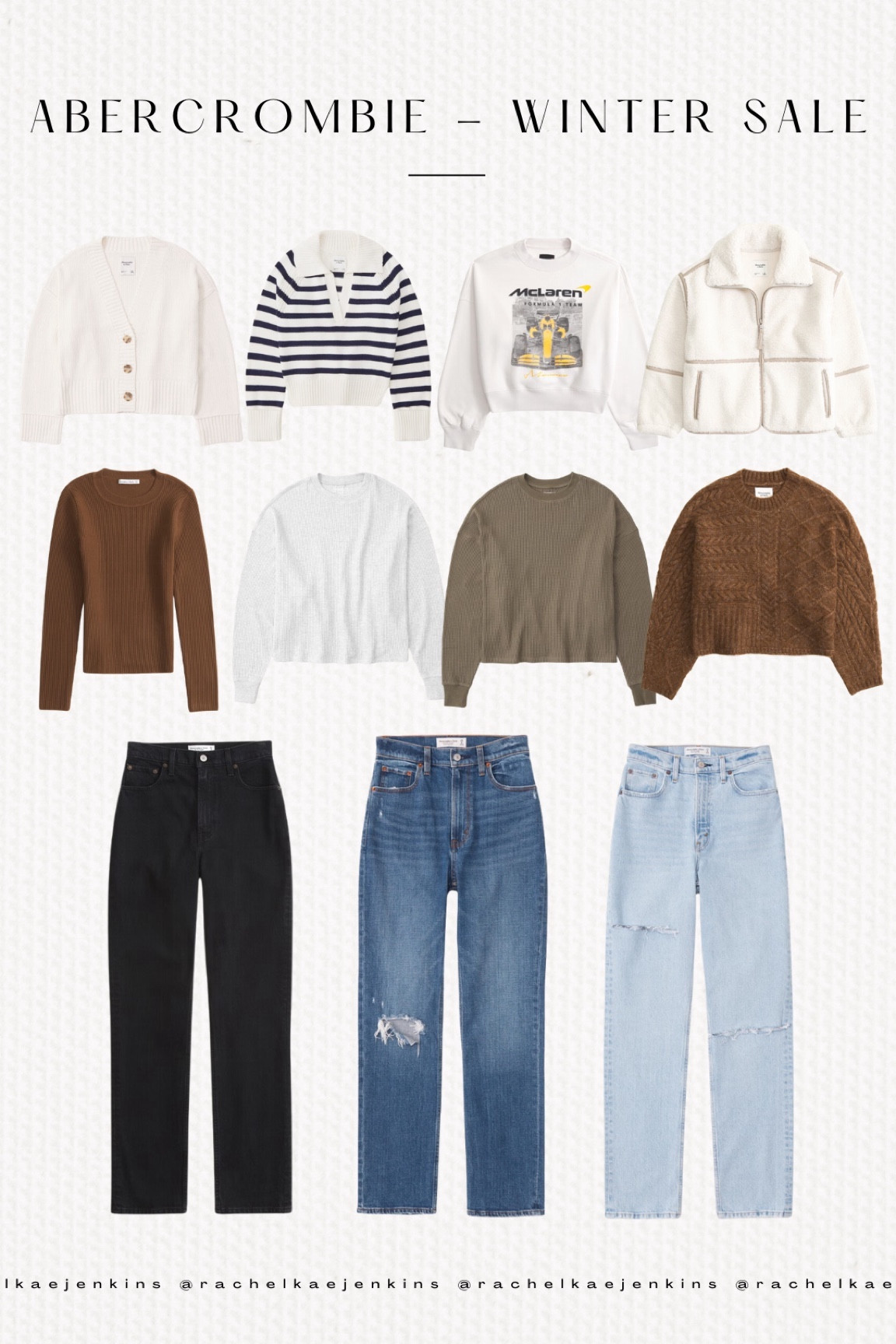 Abercrombie Winter sale! Up to like 40% off?! Stock up now!❄️☃️🧤🧣🤍

Abercrombie sale picks, Abercrombie jeans, Abercrombie sweaters, Abercrombie best sale finds 

#LTKfindsunder50 #LTKsalealert #LTKfindsunder100