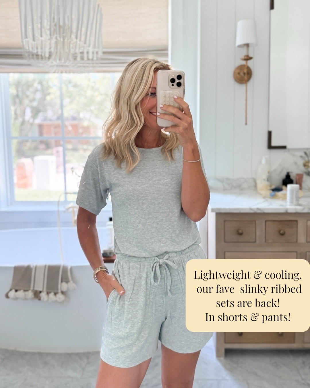 These lightweight, slinky rib pj sets are back and as good as ever! ￼

#LTKOver40 #LTKSaleAlert