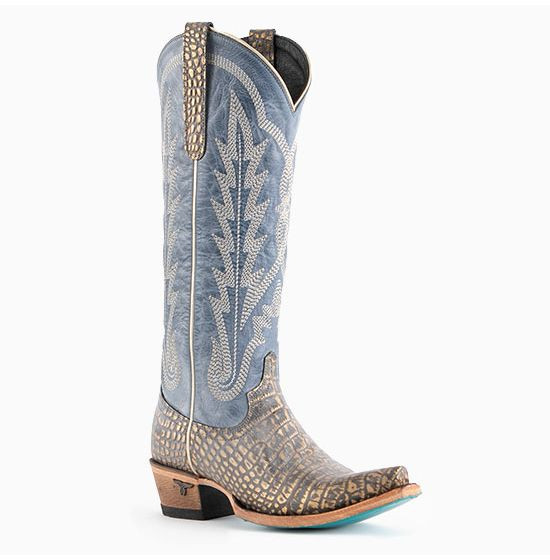 Lane Gilded Denim Skylight Boots | Rod's Western Palace/ Country Grace