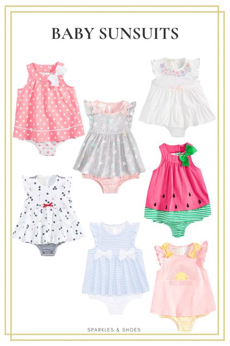 I think these baby sun suits from #Macys are adorable! We were gifted the top left polka dot one and I might just need to get a few more of these FIRST IMPRESSIONS
Baby Girls Cotton Sunsuit.  #sunsuit #newborn 

#LTKbump #LTKkids