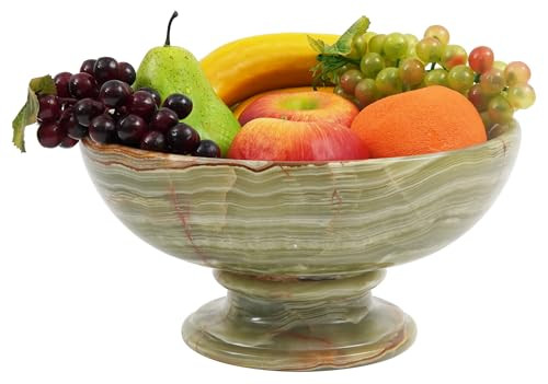Radicaln Marble Fruit Bowl Green Onyx 10" Inch Handmade Fruit Dish For Farmhouse Kitchen Décor Decorative Fruit Holder For Home Décor | Amazon (US)