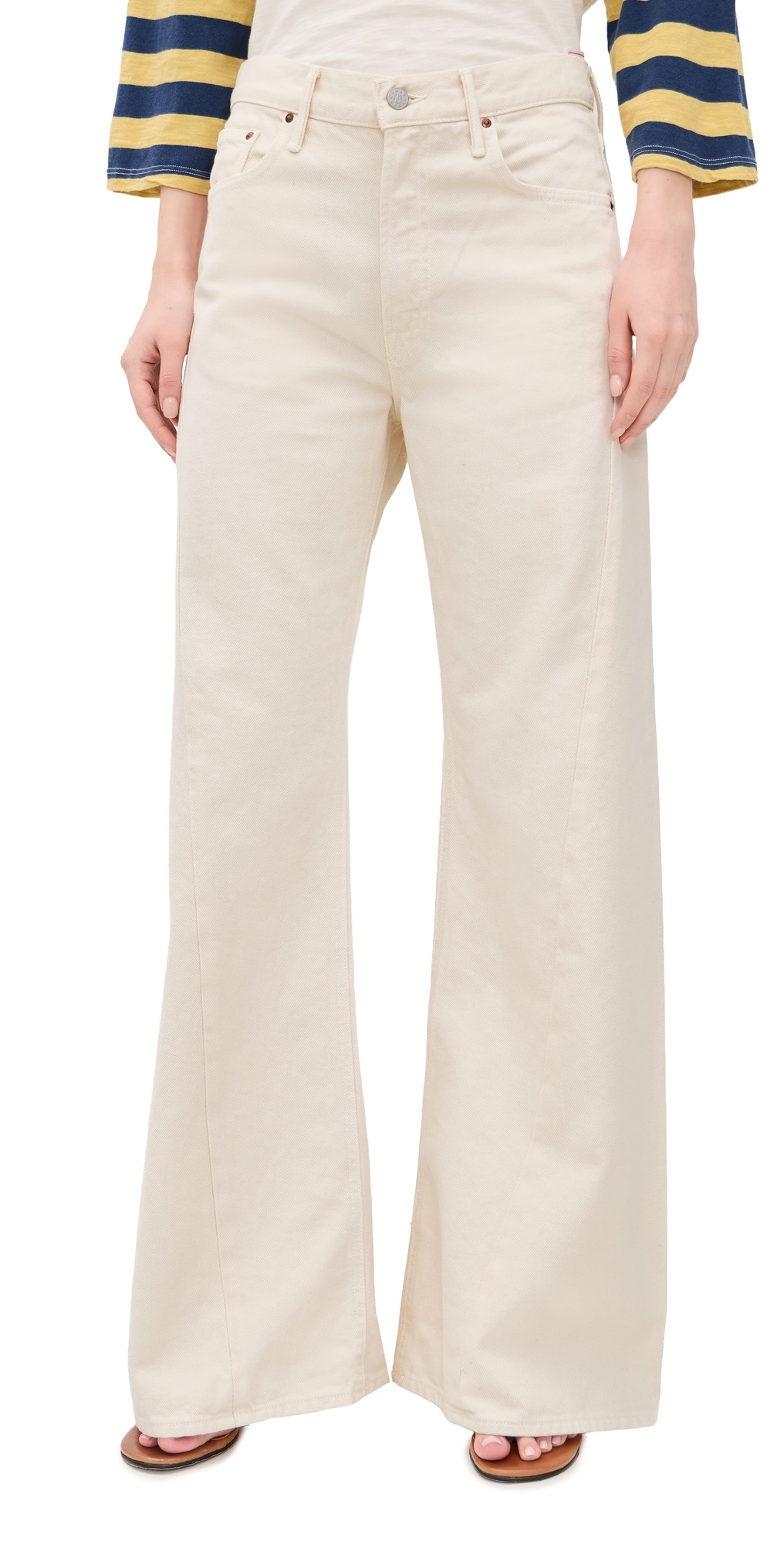 MOTHER The Lemon Twist Sneak Jeans Natural 24 | Shopbop