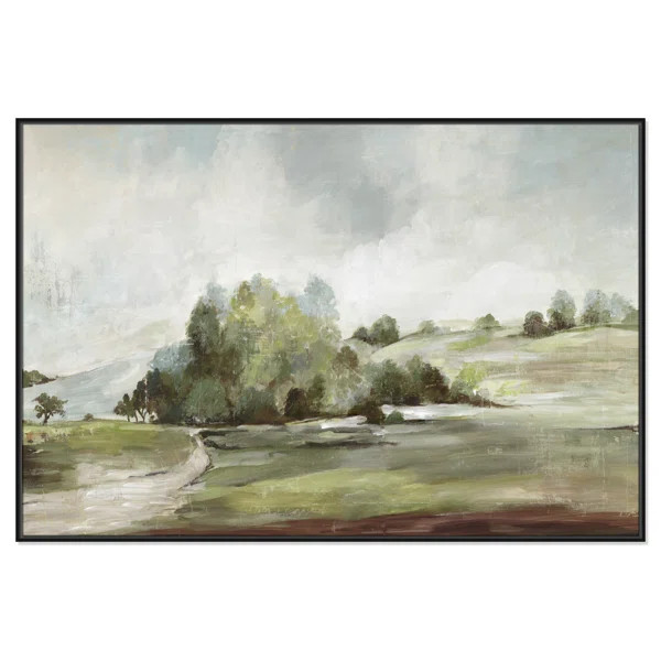 Green Country Road Framed On Canvas by Allison Pearce Print | Wayfair North America