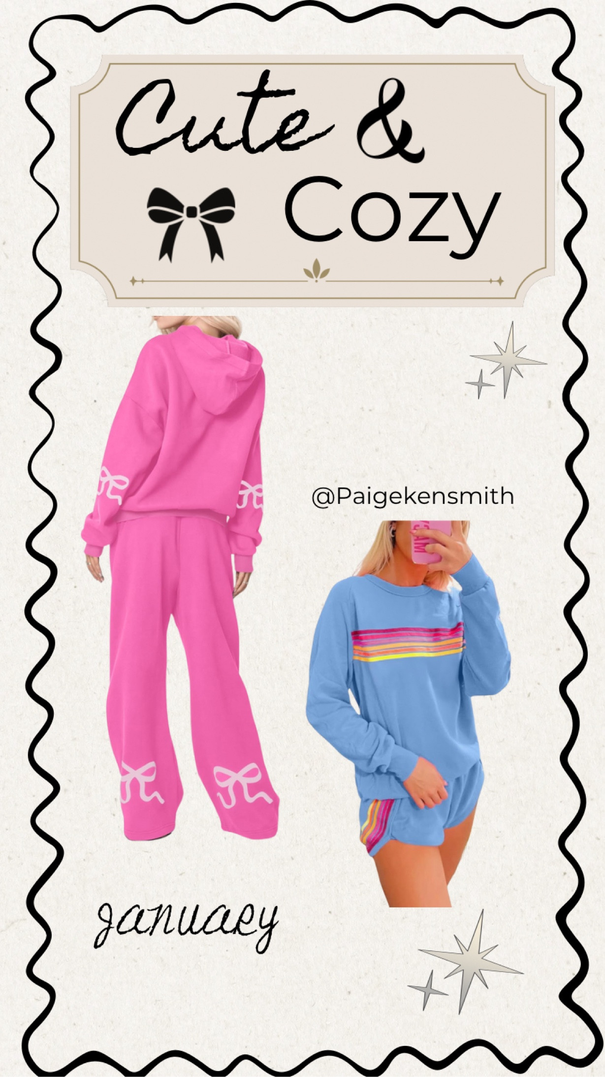 Cute and Cozy lounge sets! Bright colors in many options and so comfortable for mamas to stay at home or run errands in this cold weather! Also a perfect airport outfit!!
Light pink, hot pink, bows, set, warm, lounge, blue, colorful, bright, sweatshirt, pants, pullover, hoodie, shorts, jacket


#LTKSeasonal #LTKFindsUnder50 #LTKTravel