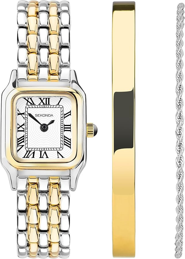 Sekonda Monica Damen-Armbanduhr mit römischen Ziffern, analoges Display, 20 mm, Armband aus Legi... | Amazon (DE)