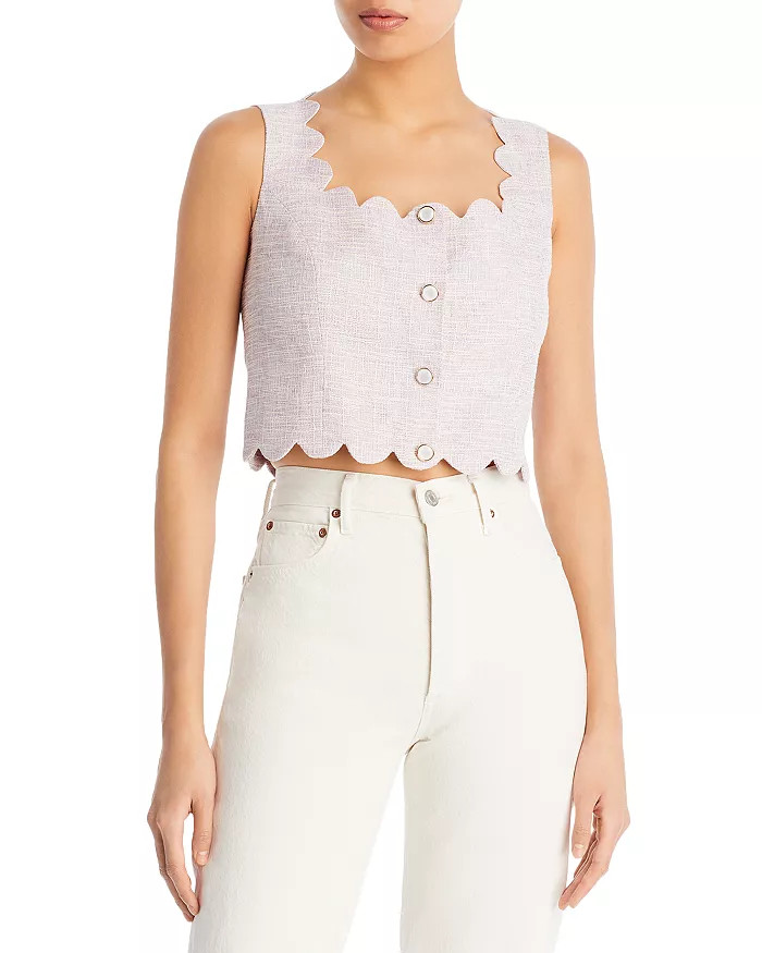 Tweed Scalloped Crop Top - 100% Exclusive | Bloomingdale's (US)