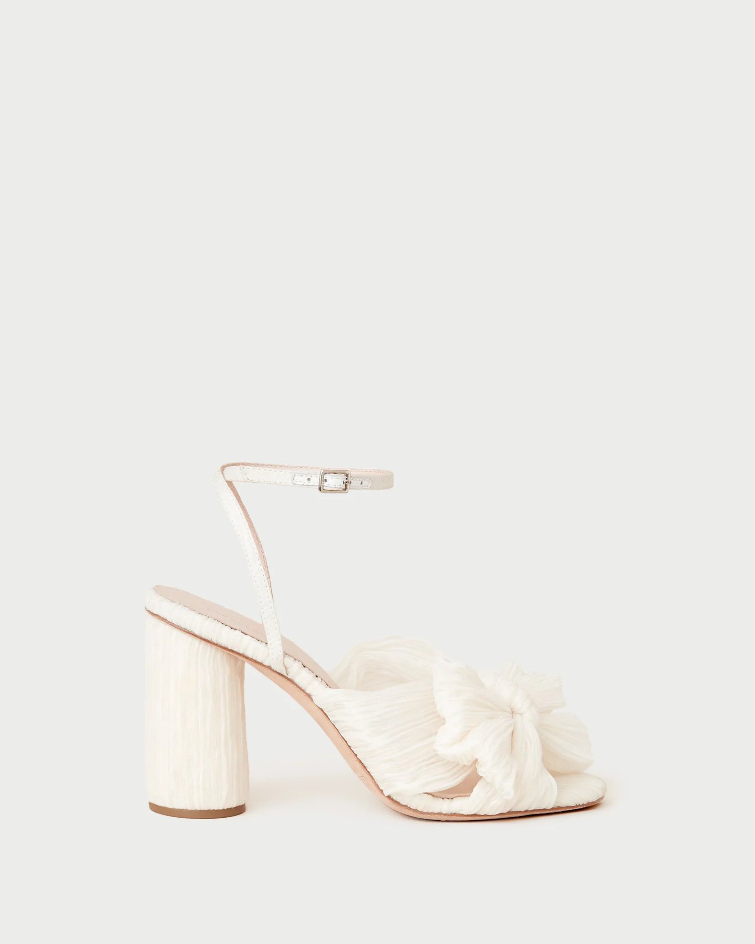 Camellia Pearl Pleated Bow Heel | Loeffler Randall