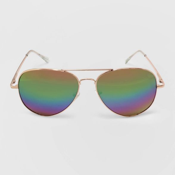 Women's Aviator Metal Sunglasses - Wild Fable™ Gold | Target