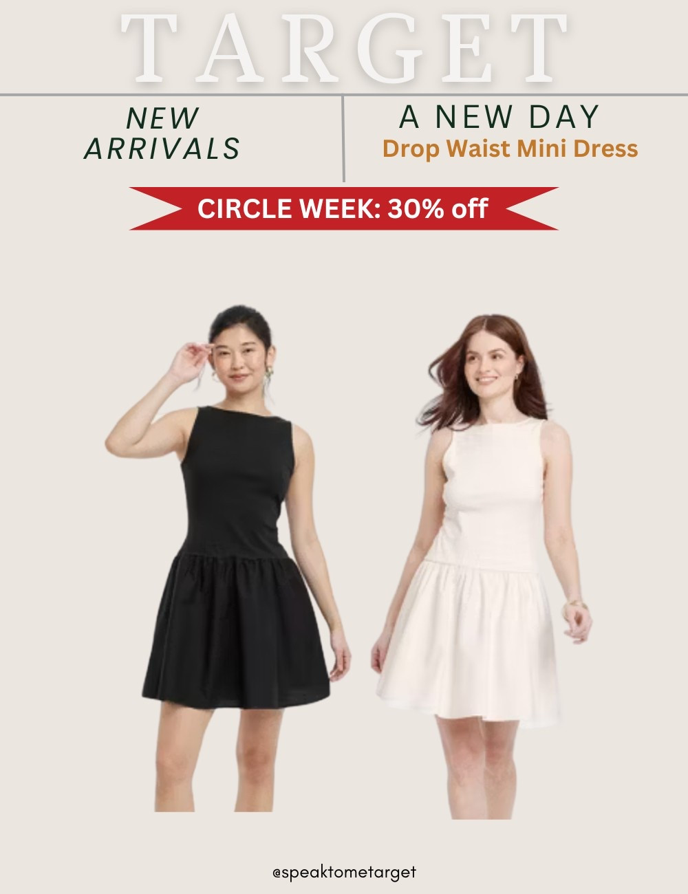 New at Target! And save 30% off
A New Day drop waist mini dress 

#LTKStyleTip #LTKFindsUnder50 #LTKSaleAlert