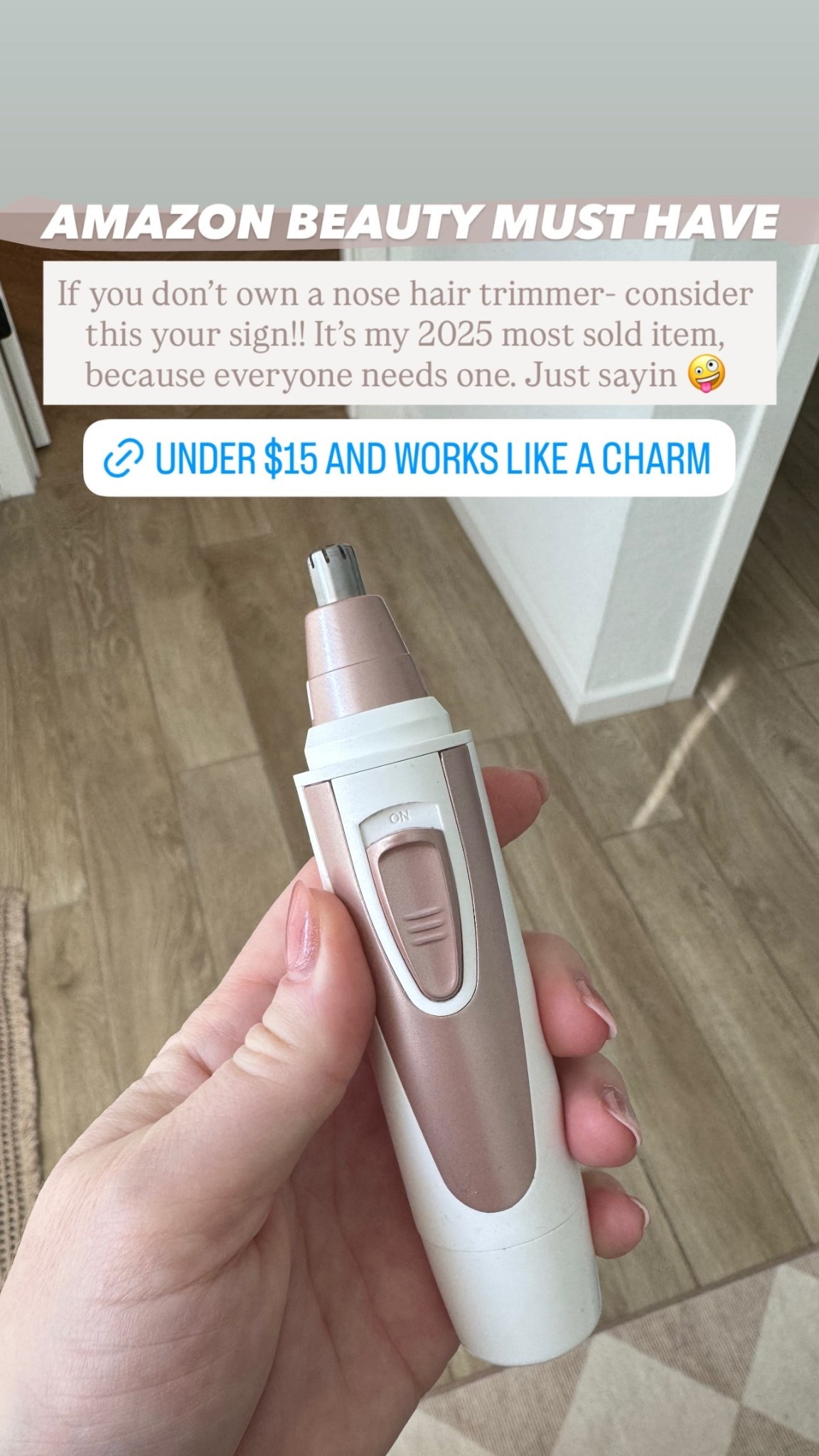AMAZON BEAUTY MUST HAVE If you don’t own a nose hair trimmer- consider this your sign!! It’s my 2025 most sold item, because everyone needs one. Just sayin 🤪