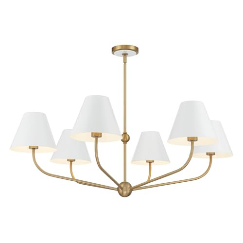 Crystorama Xavier 6 Light Vibrant Gold + White Chandelier | Amazon (US)