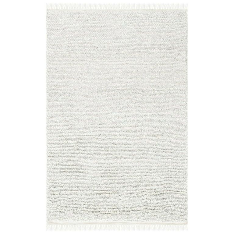 SAFAVIEH Casablanca Claud Solid Wool Shag Area Rug, Beige, 5' x 8' | Walmart (US)