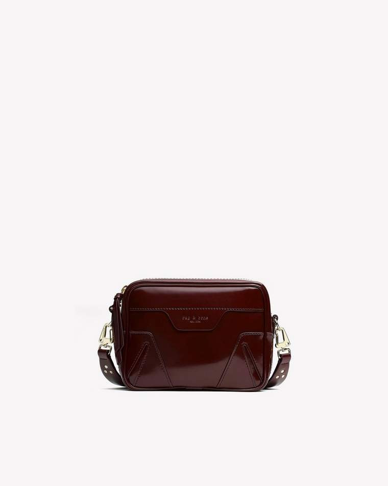 Rag & Bone - Mini Flight Camera Bag - BORDEAUX - ONE SIZE | rag + bone