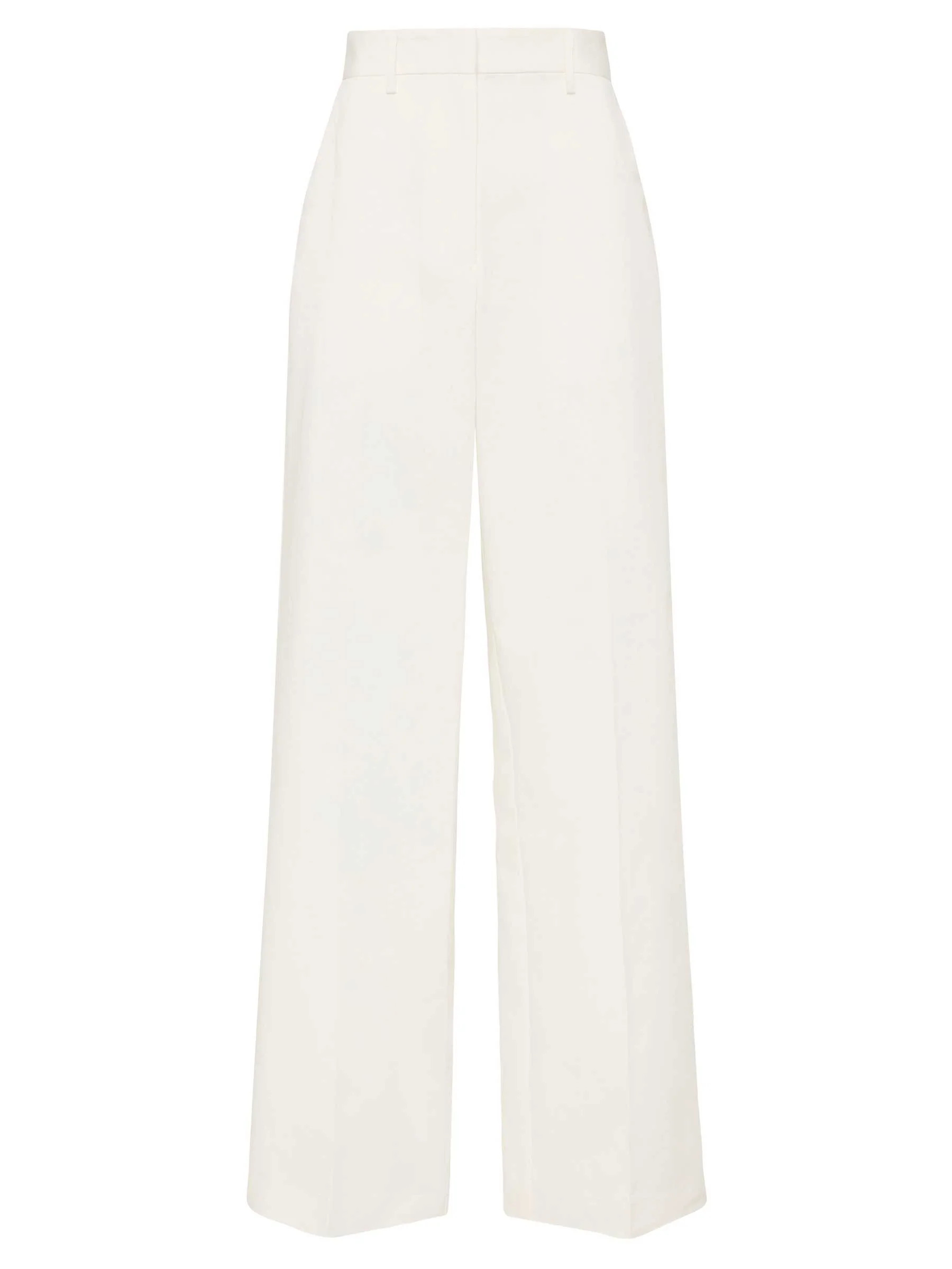 Matteau | Straight Twill Trouser in White Chalk | The UNDONE | The UNDONE