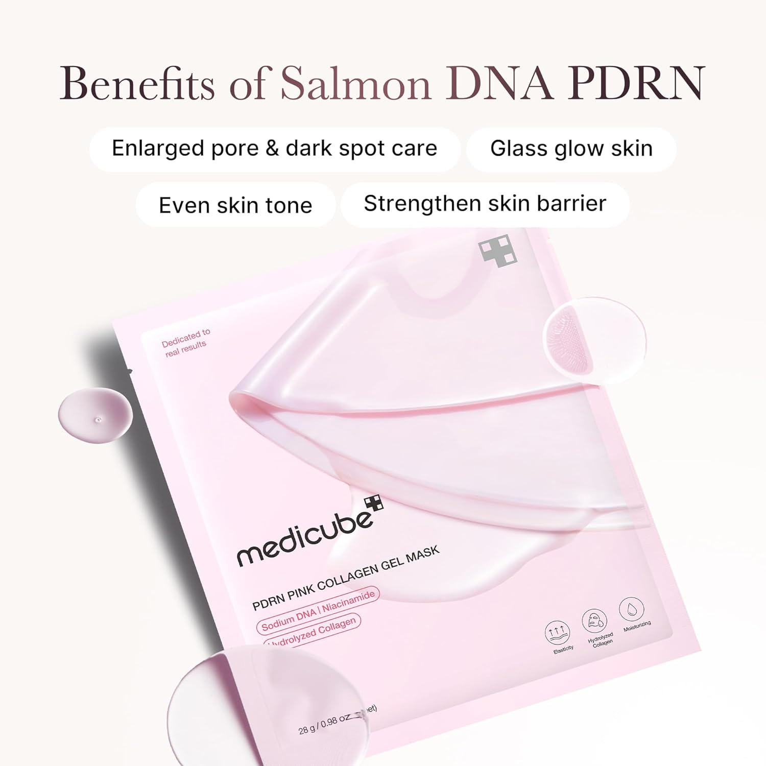 medicube Salmon DNA PDRN pink collagen jelly gel mask | overnight face mask for glass glow skin- ... | Amazon (US)
