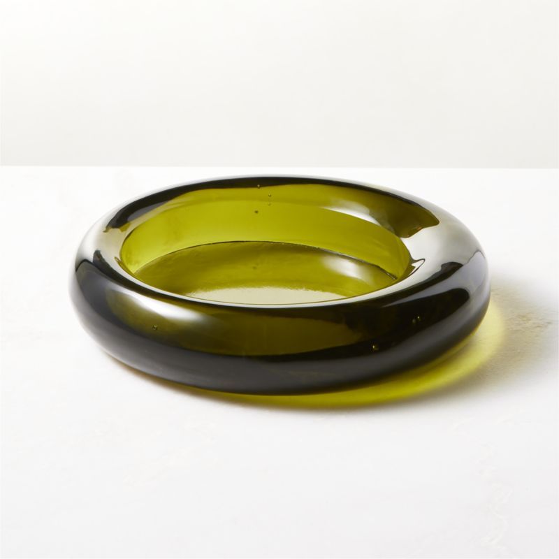 Bangle Green Glass Decorative Bowl | CB2 | CB2