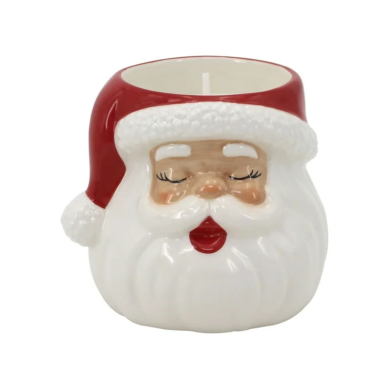 Mainstays 1-Wick Santa Ceramic Scented Jar Candle, Country Holiday, 10oz | Walmart (US)