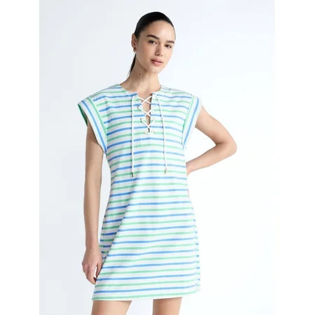 Free Assembly Women's Lace up mini dress, XS-XXL | Walmart (US)