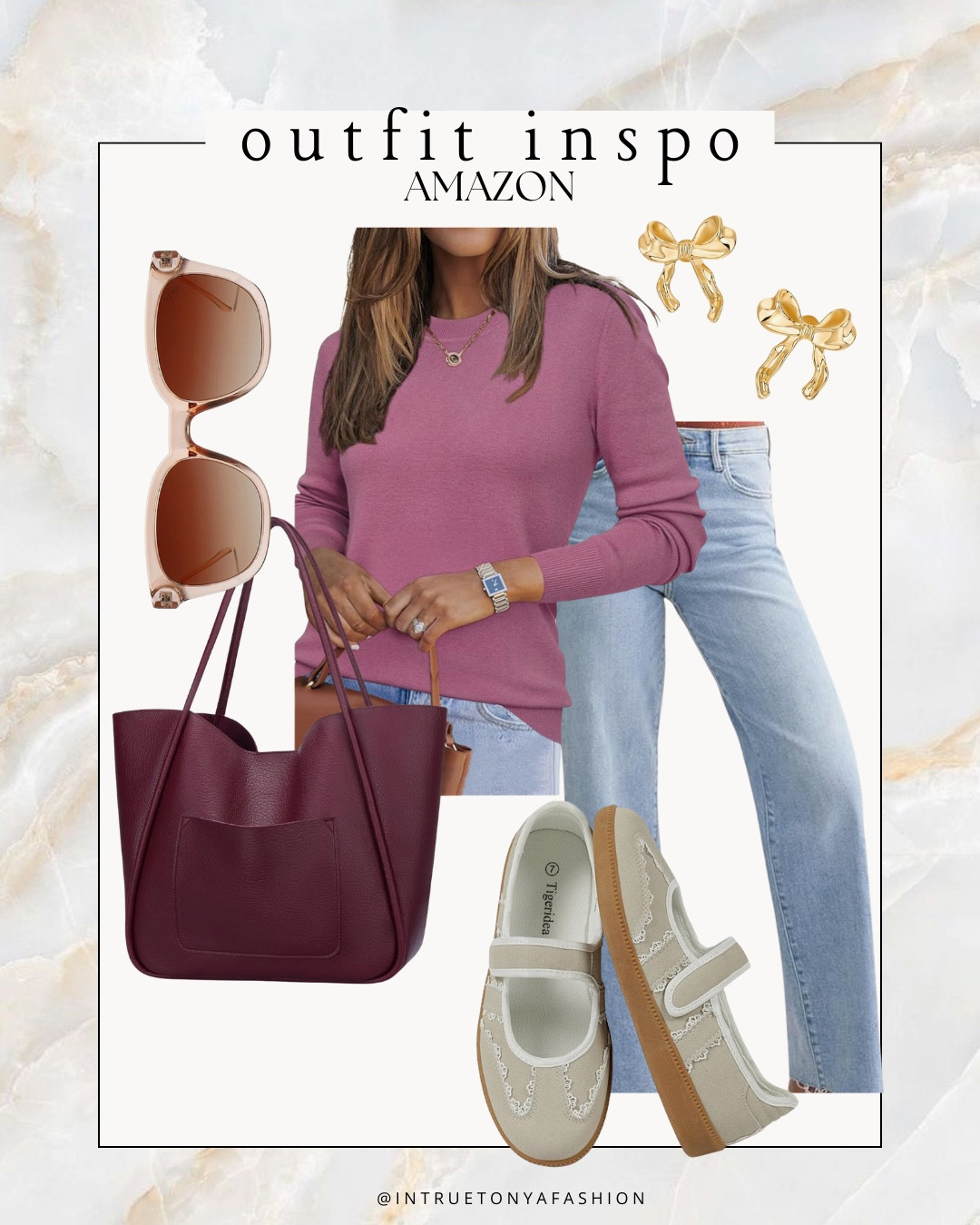 Valentine’s Day outfit idea — pink sweater, light wash jeans, lace ballet flat sneakers, burgundy tote bag and gold bow earrings 






Valentine’s Day finds
 casual winter outfits | winter fashion | size 4-6 | cold weather outfits | winter outfit ideas | layering outfit for the cold| winter fashion 2026 | outfit inspo | outfit ideas | winter outfits amazon  |  Amazon outfits every day 

#LTKFindsUnder50 #LTKootd #LTKSeasonal