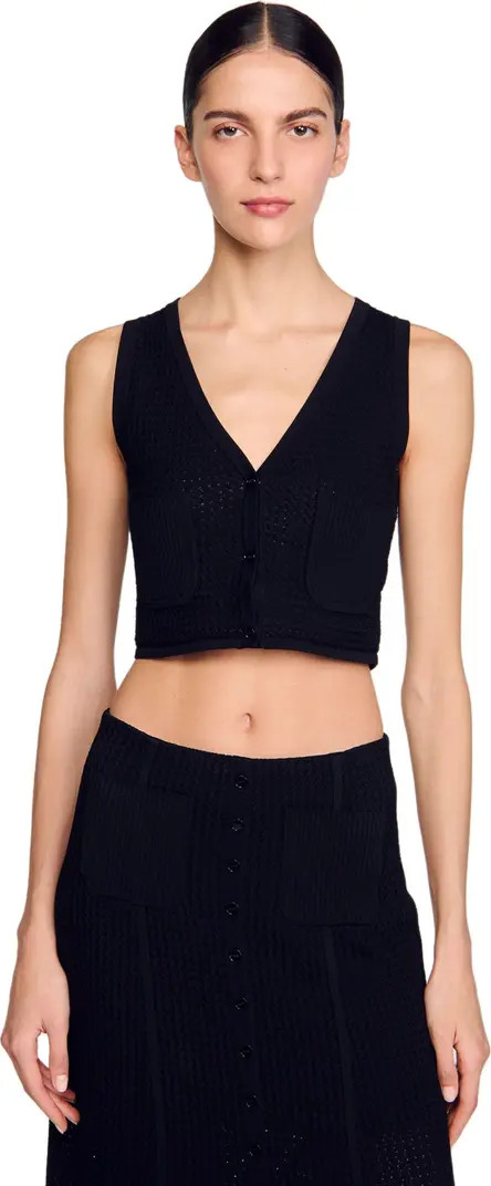 SANDRO Decorative knit cardigan | Nordstrom | Nordstrom