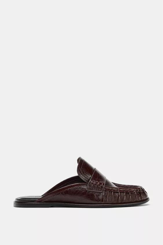 LEATHER MULE LOAFERS | Zara UK