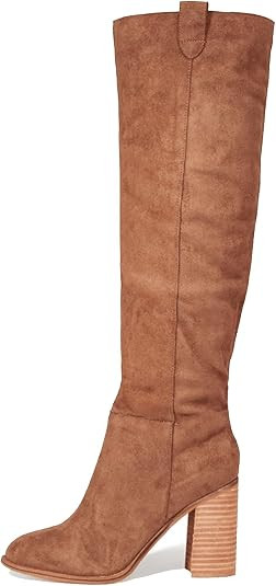 Suede Knee High Boots Fall Tall Slouch Boot For Women Chunky Heel | Amazon (US)