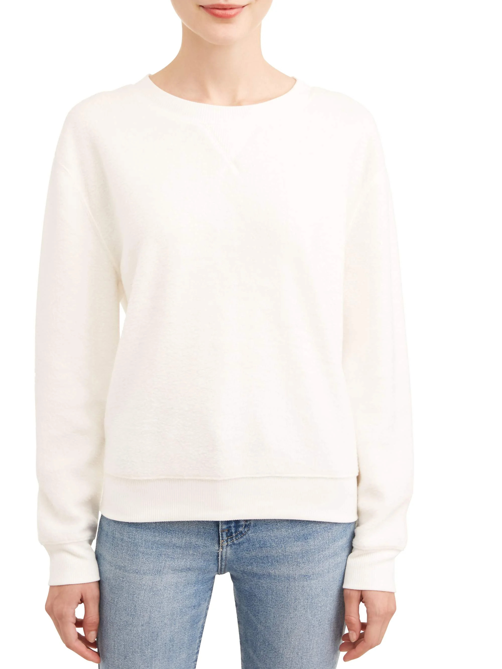 No Boundaries Juniors' Crewneck Fleece Sweatshirt | Walmart (US)