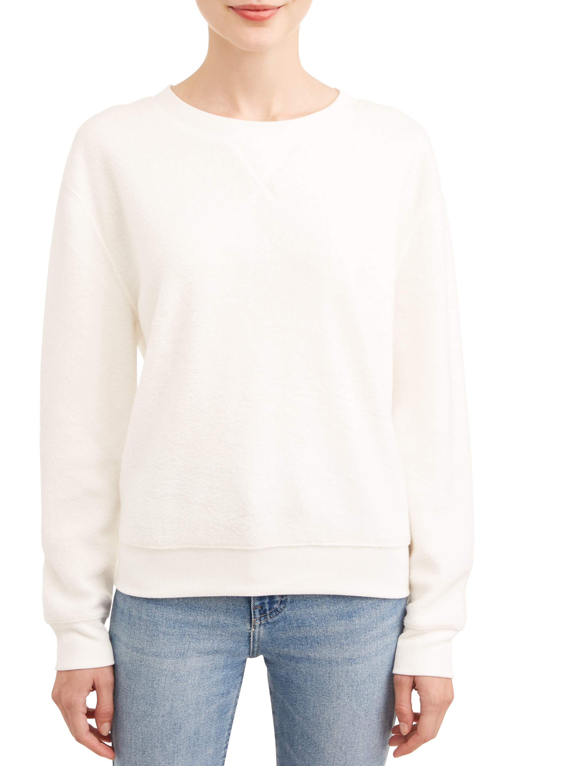 No Boundaries Juniors' Crewneck Fleece Sweatshirt | Walmart (US)