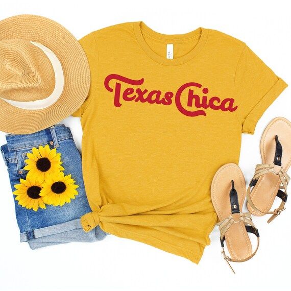 Texas Chica Shirt Vintage Graphic Tee Texas Pride Shirt | Etsy | Etsy (US)