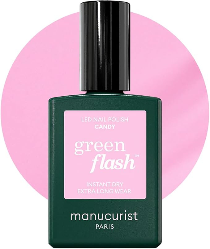 Manucurist Green Flash LED Candy Neon Pink Gel Nail Polish - Vegan, 12-Free, Plant-Based - Streng... | Amazon (UK)