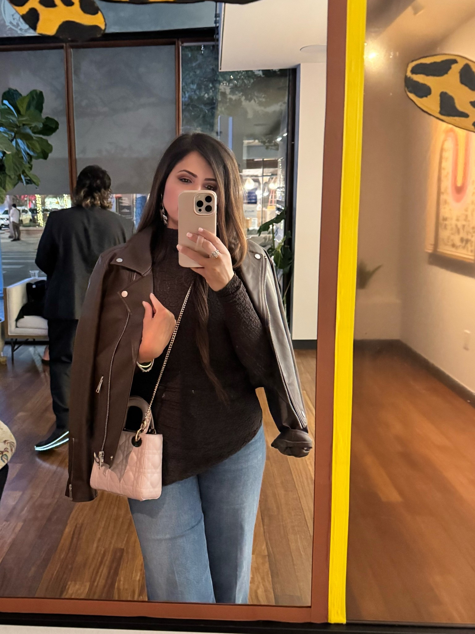 Outfit details
Wearing a small in both top + jacket
26 in Denim 

#LTKHoliday #LTKSeasonal #LTKOver40