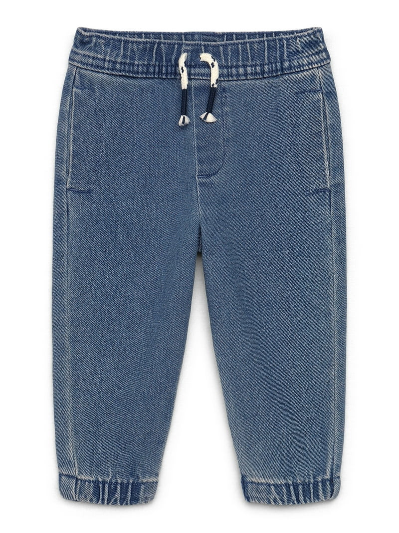Garanimals Baby Boy Denim Drawstring Jogger Pants, Sizes 0M-24M | Walmart (US)