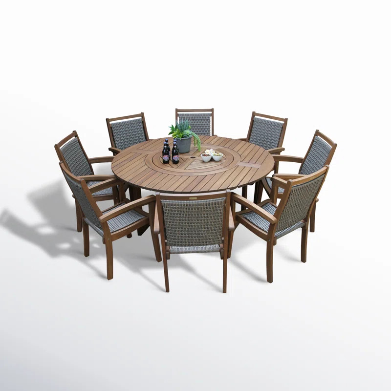 Fleur 8 - Person Round Outdoor Dining Set | Wayfair North America