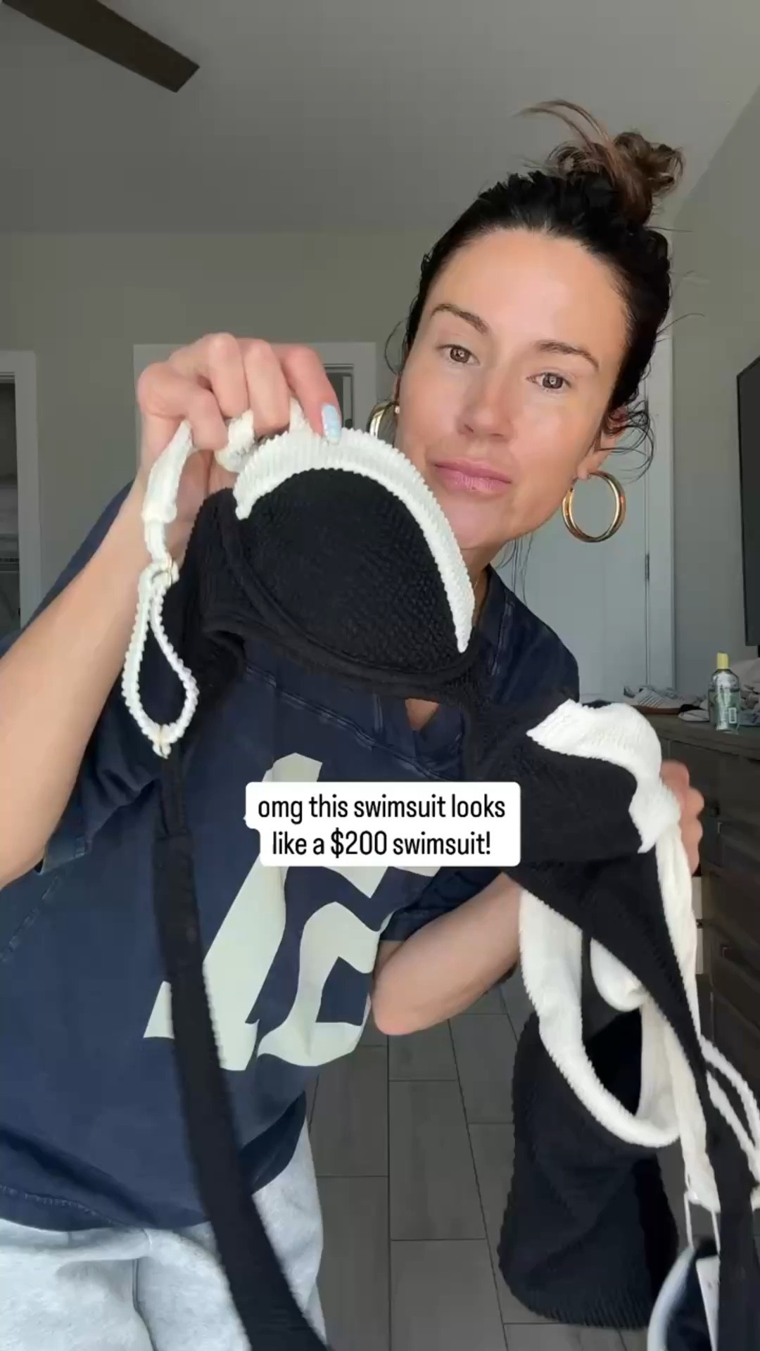 Affordable bikini that looks expensive!! 

@amazon swimsuit 
@Aritzia shirt 
@abercrombie denim shorts 

Spring outfit, spring break outfit, beach vacation outfit 

#LTKspring #LTKootd #LTKSwim