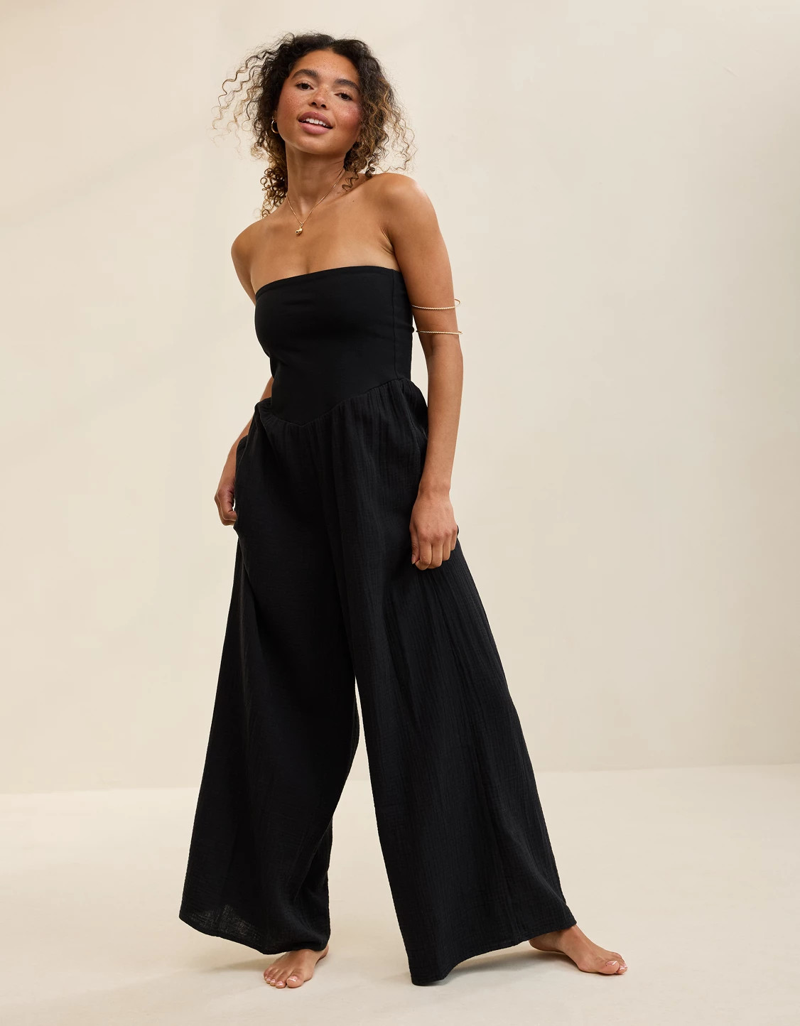 Aerie At The Barre Strapless Jumpsuit | American Eagle Outfitters (US & CA)