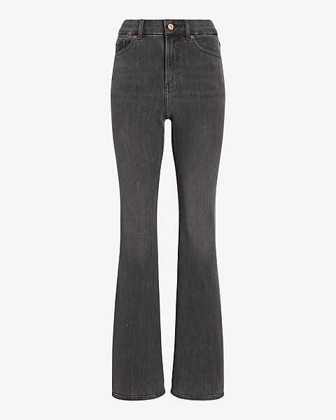 High Waisted FlexX Black Flare Jeans | Express