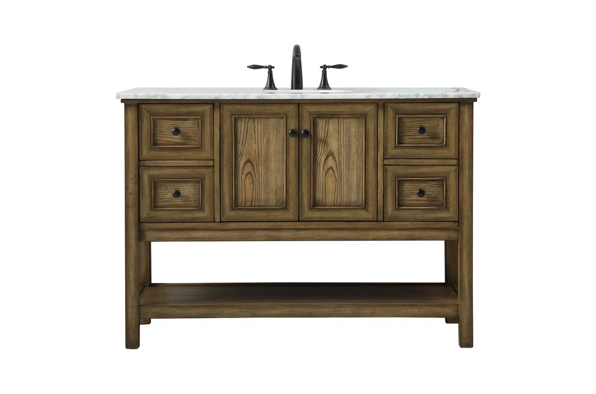 Elegant Kitchen and Bath 48 Inch Single Bathroom Vanity in Driftwood | Wayfair North America